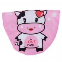 2 Lovely Cow Pink Baby Cotton Gauze Towel Wipe Sweat Absorbent Cloth Mat Towels