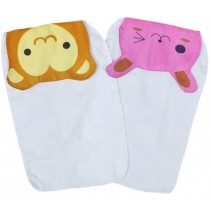 2 Cute Dear/Rabbit Baby Cotton Gauze Towel Wipe Sweat Absorbent Cloth Mat Towel