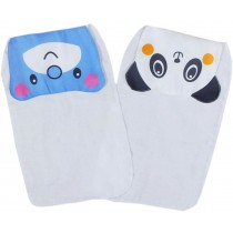2 Cute Bear/Panda Baby Cotton Gauze Towel Wipe Sweat Absorbent Cloth Mat Towel