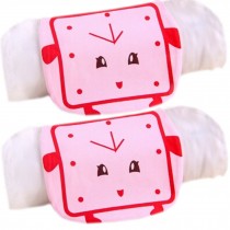 2 Lovely Pink Clock Cotton Gauze Towel Wipe Sweat Absorbent Cloth Mat Towels