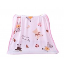 Pink Bear Microfiber Baby Washcloth, 75 By 140 CM