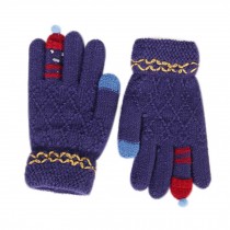 Gifts/Student Winter Gloves/Cute Cartoon Gloves for Kids / Knitted Woolen Gloves