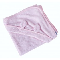 Pink Animal Ear Soft Baby Hooded Bath Towel (90*90CM)