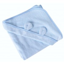 Blue Animal Ear Soft Baby Hooded Bath Towel (90*90CM)