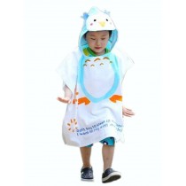 Cartoon Animal Series Soft Baby Hooded Bath Towel (120*60CM) / Blue Penguin