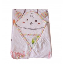 Lovely Cartoon Series Soft Baby Hooded Bath Towel, Pink Rabbit (110*110CM)