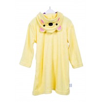 Cartoon Series Soft Baby Bathrobe/Hooded Bath Towel, Yellow Bear, (58*32CM)