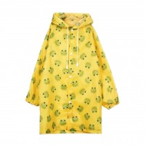 Frog Cute Baby Rain Jacket Infant Raincoat Toddler Rain Wear YELLOW M