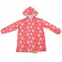 Rabbits Cute Baby Rain Jacket Infant Raincoat Toddler Rain Wear RED S