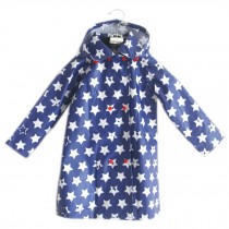 Cute Baby Rain Jacket Infant Raincoat Toddler Rain Wear BLUE Stars S