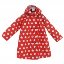 Cute Baby Rain Jacket Infant Raincoat Toddler Rain Wear RED Stars S
