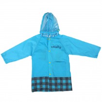 Cute Baby Rain Jacket Infant Raincoat Toddler Rain Wear BLUE Swallow  M