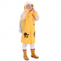 Little Tiger Cute Baby Rain Jacket Infant Raincoat Toddler Rain Wear YELLOW S