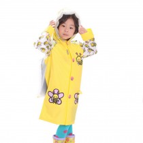 Little Bee Cute Baby Rain Jacket Infant Raincoat Toddler Rain Wear YELLOW S