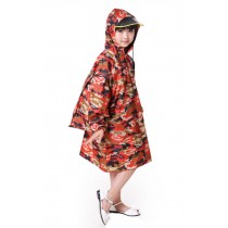 Korean Cute Childern Raincoat Fashion Children Rainwear Red Camouflage M