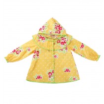 Korean Baby-Girls Princess Dress Raincoat Fashion Children Rainwear Yellow S