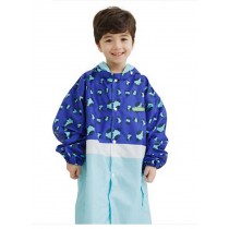 Korean Lovely Baby Raincoat Fashion Children Rainwear Blue Leopard Print S