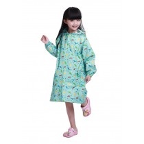 Korean Lovely Baby Raincoat Fashion Children Rainwear Dinosaur Blue  S