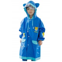 Korean Lovely Baby Raincoat Fashion Children Rainwear Blue Giraffe S
