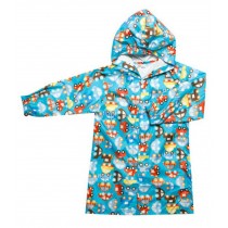 Korean Lovely Baby Raincoat Fashion Children Rainwear Blue Car M