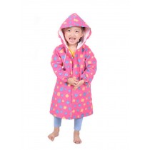 Fuchsia Square Toddlers Hooded Raincoat, 2-4 Yrs