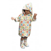 Funny White Owls Raincoat Toddlers Rain Cover, 2-3 Yrs