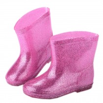 PINK Bling Cute Baby Rainy Day Infant Rain Shoes Toddler Rain Boot 18.5 CM