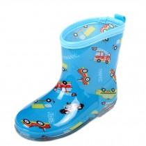 BLUE Cars Toddler Rain Shoes Baby Rain Boot Rainy Day Wear Rubber Shoes