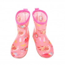 PINK Castle Toddler Rain Shoes Baby Rain Boot Rainy Day Wear Rubber Shoes