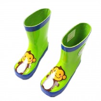 Toddler Rain Shoes Baby Rain Boot Rainy Day Wear Rubber Shoes GREEN Monkey
