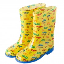 Toddler Rain Shoes Baby Rain Boot Rainy Day Wear Rubber Shoes YELLOW Cars