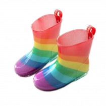 COLORFUL Rainbow Cute Baby Rainy Day Infant Rain Shoes Toddler Rain Boot 23cm