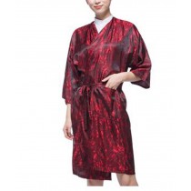 Salon Client Gown Upscale Robes Beauty Salon Smock for Clients, Red