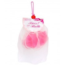 New Style Set of 2 Organza Bath Ball Body Cleansing Scrubber/Pink