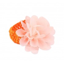 Elegant Orange Lotus Girl Headdress Lace Headband Baby Accessories