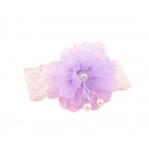 Creative Purple Sunflower Girl Headdress Lace Headband Baby Accessories