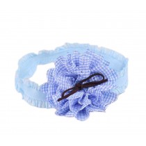 Creative Blue Plaid Daisy Girl Headdress Lace Headband Baby Accessories