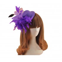 Beautiful Charming Feather Hairpin for Parties/Stage/Wedding,Hat,Purple