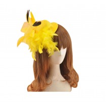 Beautiful Charming Feather Hairpin for Parties/Stage/Wedding,Hat,Yellow