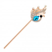 Hairpin Noble Peacock Pattern Alloy Diamond Lady Hair Ornaments