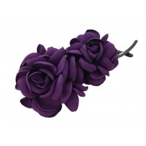 Simple Flowerr Twist Clip Banana Clip Vertical Hairpin Hair Ornaments,Purple