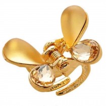 Butterfly Hair Claw Clip Diamond Hairpin Small Size Claw(Golden)