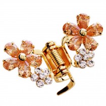 Sweet Flower Hair Claw Fashion Hair Clip Small Size Claw/Hairpin(Champagne)