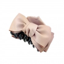 [Set Of 2] Handmade Bowknot Jaw Clip Hair Styling Claws, 3.7 inches, Dark PINK