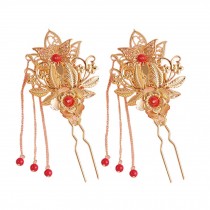 Elegant Wedding Hair Pins Gold Plated Style Alloy Material Hair Supplier