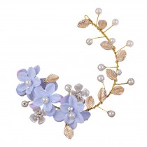 Blue Flower Pattern Hand Made Wedding Head Beauty Supplier, 28x7 cm