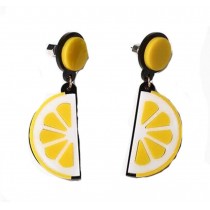 European Style Lemon Sweet Earrings Vintage Earrings, Yellow