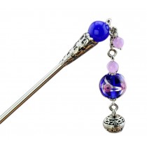 Ancient Chinese Hair Accessory Dangling Hairpin Vintage Hairpin, Blue