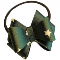 Fashion Hair Bands Bowknot Hair Rope Hair Accessories(Green Stars)