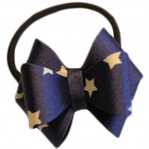 Fashion Hair Bands Bowknot Hair Rope Hair Accessories(Dark Blue Stars)